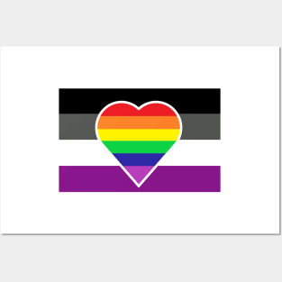 Homoromantic Asexual Flag Posters and Art